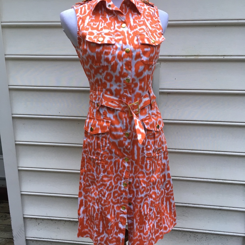 Orange animal print